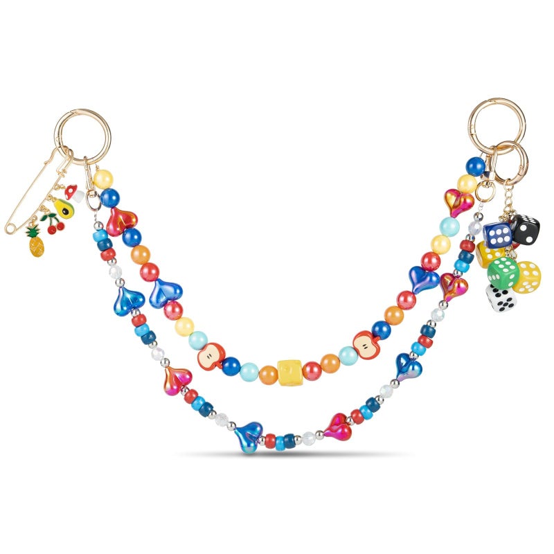 DoDoBeads مجموعة سحر حقائب دو دو بيدز 4 في 1، سحر محفظة أنيق باللون الذهبي مع خرز لؤلؤي، قلادة صدفة، ودبوس أمان، سحر حقيبة يد - Image 1