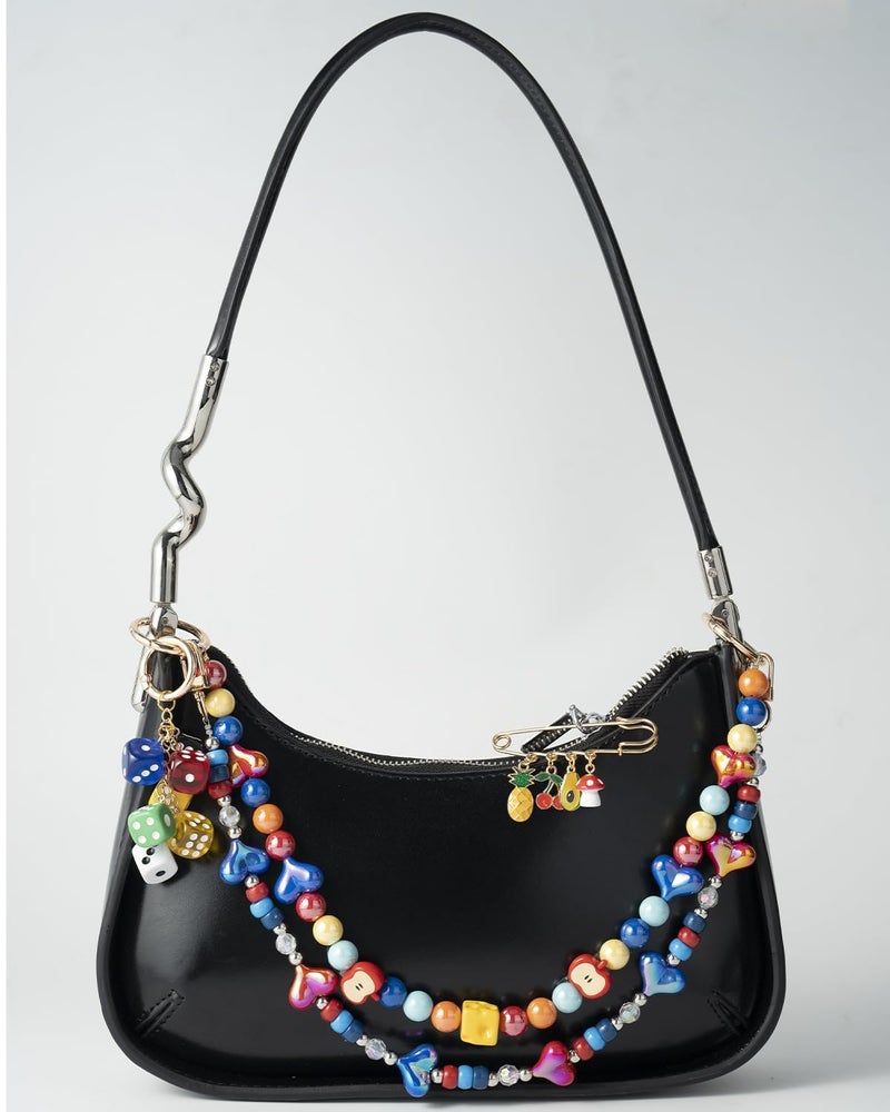 DoDoBeads مجموعة سحر حقائب دو دو بيدز 4 في 1، سحر محفظة أنيق باللون الذهبي مع خرز لؤلؤي، قلادة صدفة، ودبوس أمان، سحر حقيبة يد - Image 3