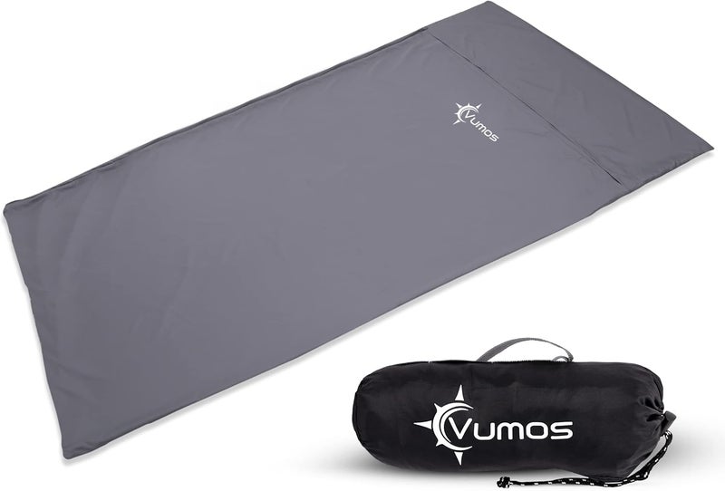 Vumos Sleeping Bag Liner and Camping Sheet – Silk Like Material for Travel - Has Full Length Zipper - Image 1