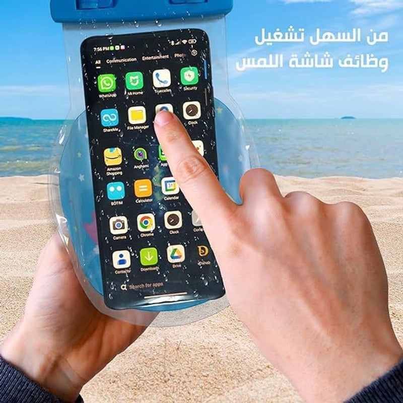 الكيان جراب موبايل مقاوم للماء بسعة كبيرة للرياضات المائية والتصوير الفوتوغرافي تحت الماء، استخدام بدون قلق للسباحة في البحر والإنقاذ - Image 5