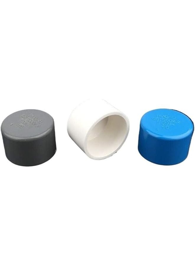 Blue 40mm PVC Pipe End Caps 12pcs Plumbing Irrigation Aquarium Tube Connectors - Image 3