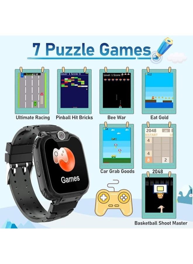 Nabi - Nabi Watch for Kids for 3-12 Year Kids,Touch Screen, Voice Chat Camera, Long Battery Life, Water Resistance Best Gift for Kids,Smart Watch for Boys & Girls(Black) - Image 1