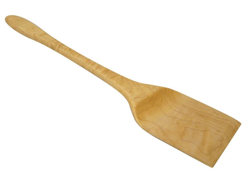 American Made Natural Hard Maple Wood Large Turner Spatula 15inch
