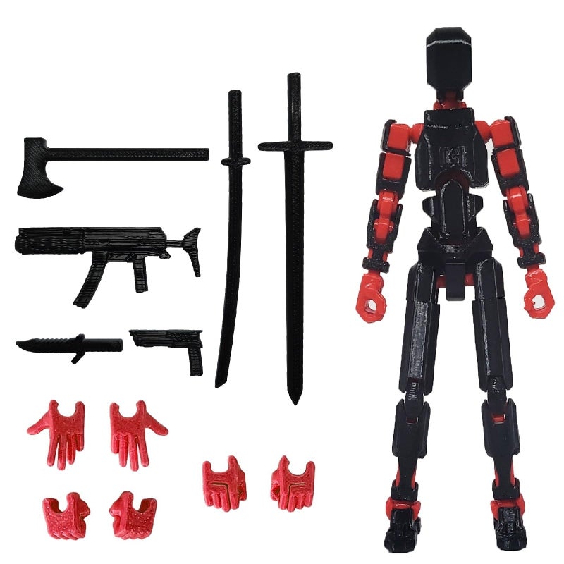 FoxVilla Assembly Completed T13 Action Figure Titan 13 3D Printed Action Figure 3D Printed Titan13 Assembled Dummy 13 Lucky 13 Toy Figure - Image 2