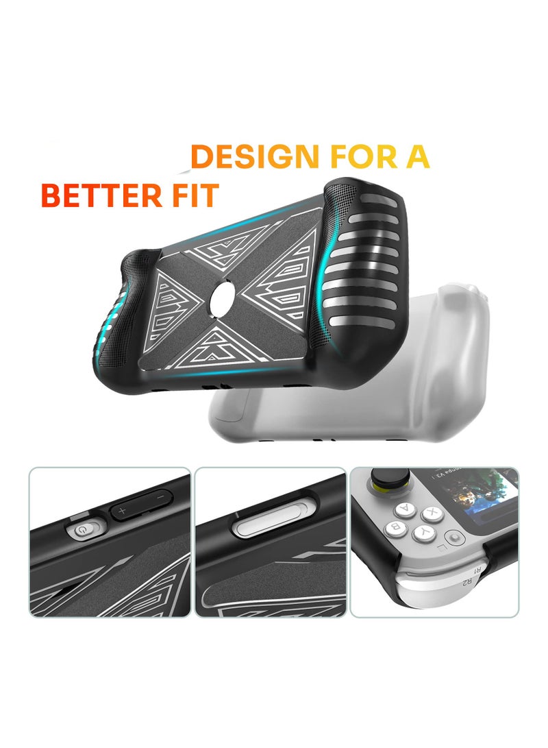 SYOSI Silicone Cover Case Fit for Logitech G Cloud, Gaming Handheld and Screen Film Protector, Fit for Logitech G Cloud Gaming Accessories (Black)(Contains 1 Film) - Image 2