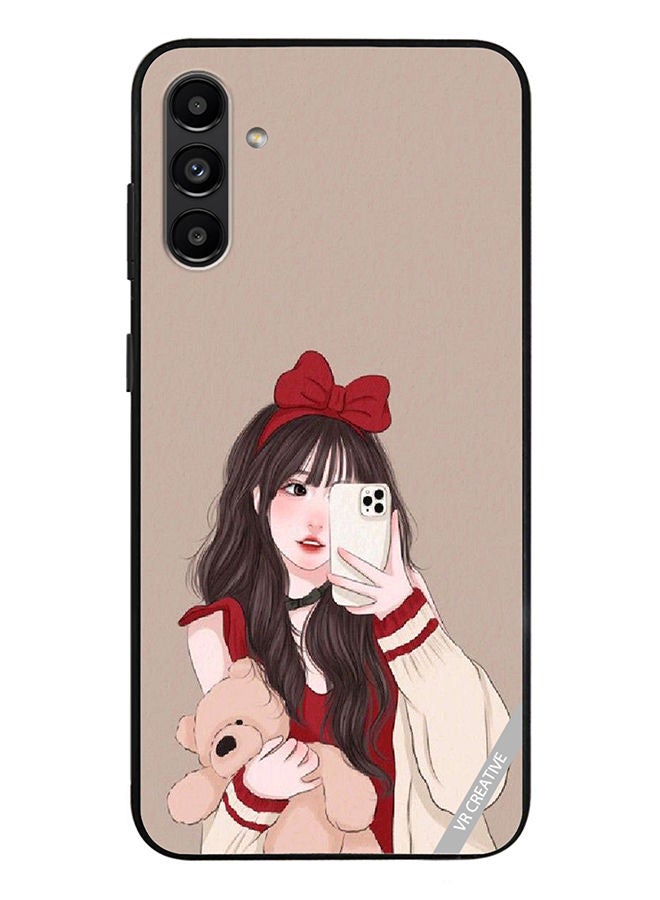 VR CREATIVE Protective Case Cover For Samsung Galaxy A13 5G Girl Holding Teddy Design Multicolour - Image 1