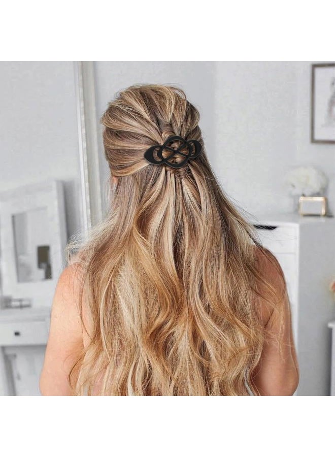 Amariver Black Hair Barrettes for Women 4packs Hair Clips French Hair Barrette Clip for Girls Vintage Hair Clips for Thick Thin Long Short Hair Stylish Hair Accessories for Women Girls - Image 4