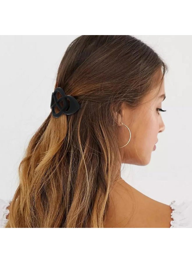 Amariver Black Hair Barrettes for Women 4packs Hair Clips French Hair Barrette Clip for Girls Vintage Hair Clips for Thick Thin Long Short Hair Stylish Hair Accessories for Women Girls - Image 5