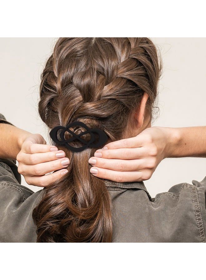 Amariver Black Hair Barrettes for Women 4packs Hair Clips French Hair Barrette Clip for Girls Vintage Hair Clips for Thick Thin Long Short Hair Stylish Hair Accessories for Women Girls - Image 3