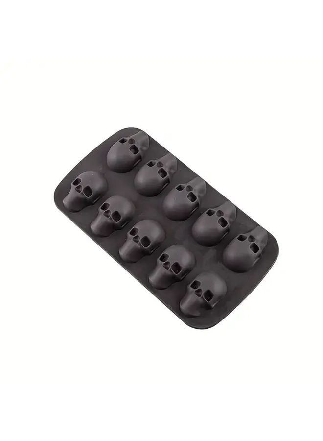 Creative Pumpkin Skull Ice Cube Chocolate Mousse Silicone Mold 2 In 1 With 10 Trays - Image 5