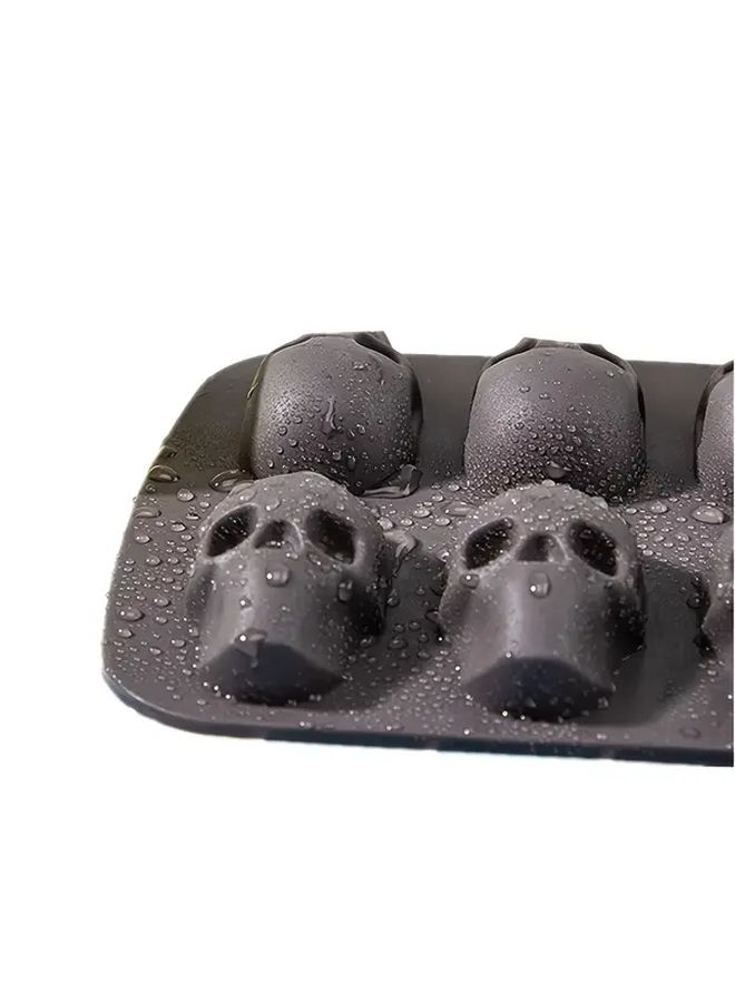 Creative Pumpkin Skull Ice Cube Chocolate Mousse Silicone Mold 2 In 1 With 10 Trays - Image 4