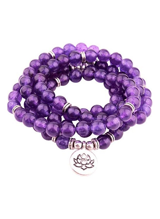 8mm 108 Mala Beads Wrap Bracelet Necklace for Yoga Charm Bracelet Natural Gemstone - Image 2