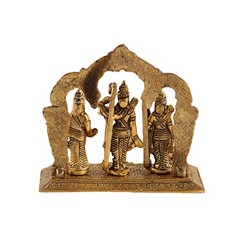 HEYEARTH Ram Darbar Idol | Ram Darbar Statue | Ram Darbar Murti for Home | God Idols for Pooja Room | Lord Ram Darbar with Sita Laxman & Hanuman Ji Metal Statues | Home Decor | God Idols for Gifting - Image 5