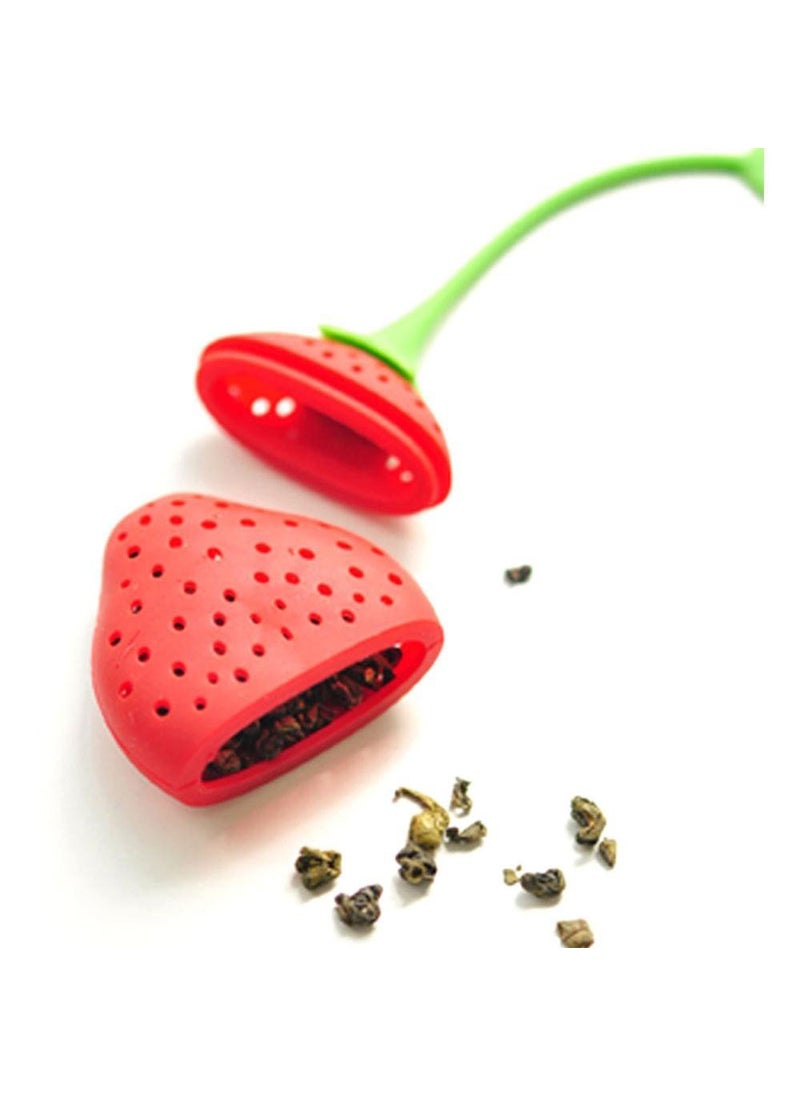 K Kudos Enterprise - K Kudos Enterprise Strawberry Shape Silicone Herbal Green Tea Infuser Filter Strainer 1 Pc - Image 1