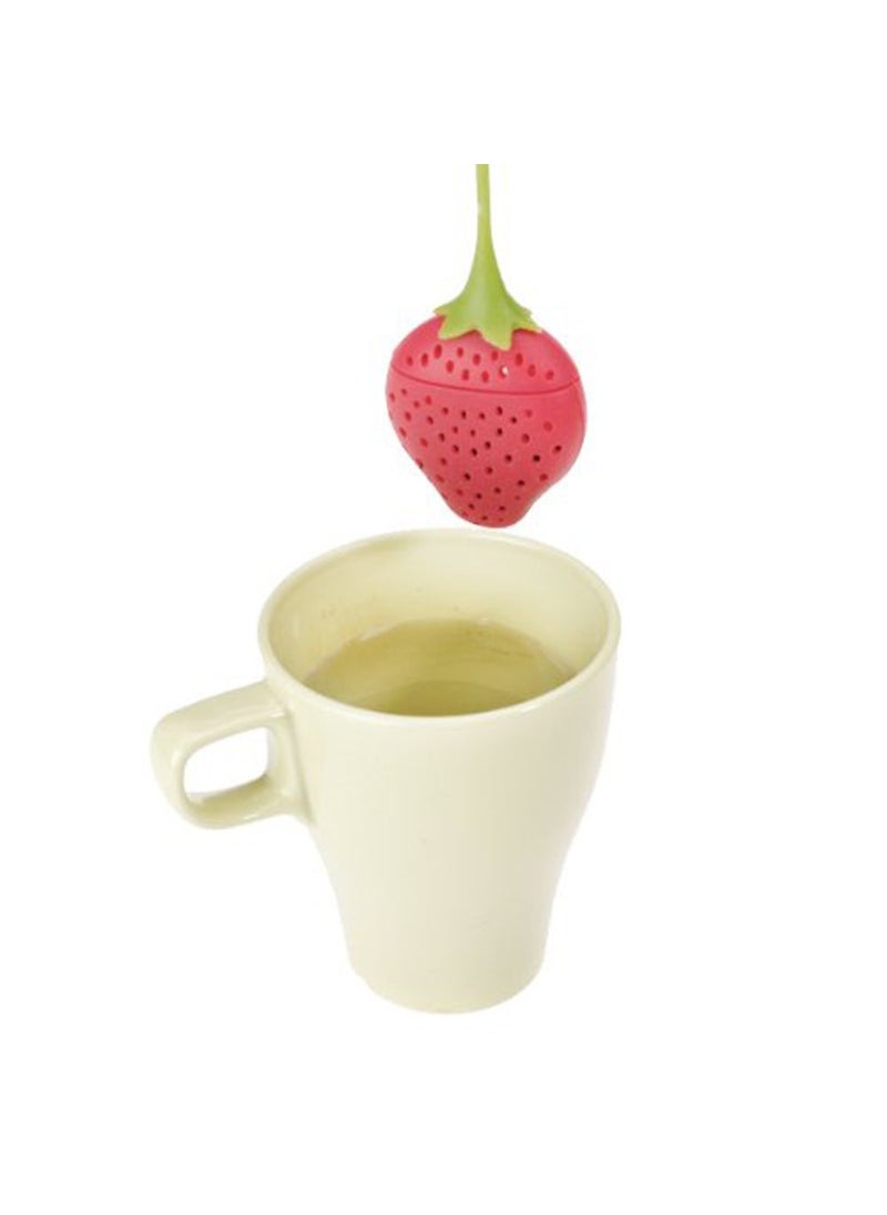 K Kudos Enterprise - K Kudos Enterprise Strawberry Shape Silicone Herbal Green Tea Infuser Filter Strainer 1 Pc - Image 1