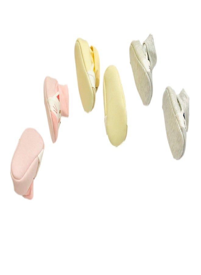 Freshfoot Baby Boys & Girls Cute & Colorful Organic Cotton Ankle Socks Cum Shoes For 0-3 Months (With Gift BOX) (Pack of 3) - Image 2