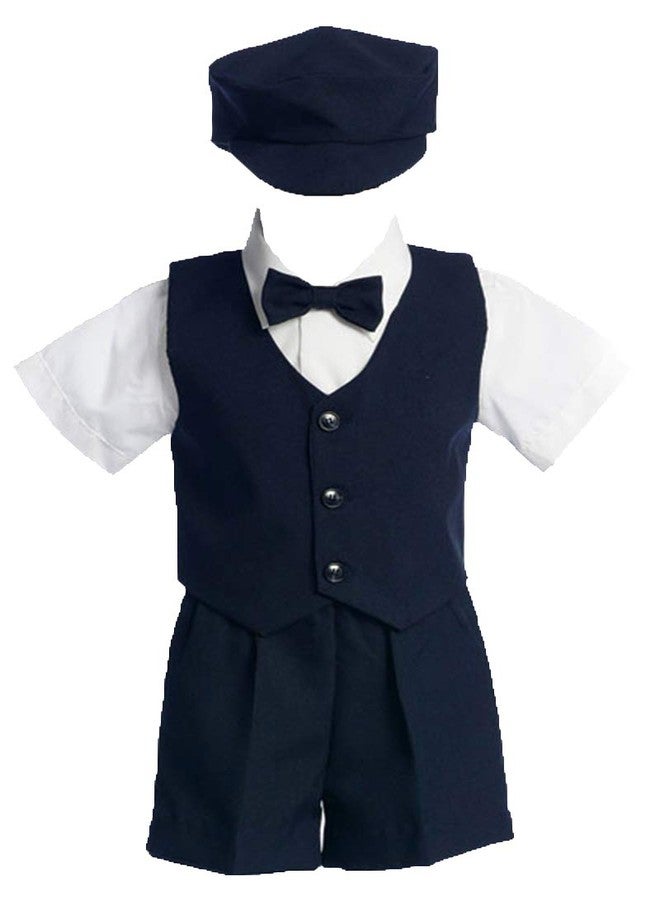 Lito Baby Boys Navy Vest Short Hat Easter Ring Bearer Suit 24M