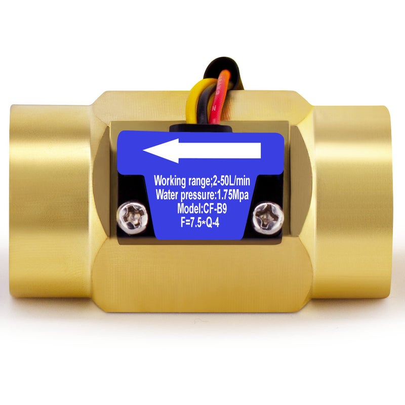 Digiten G3/4"Female Thread Water Flow Hall Sensor Switch Flowmeter Counter 2-50L/min - Image 1