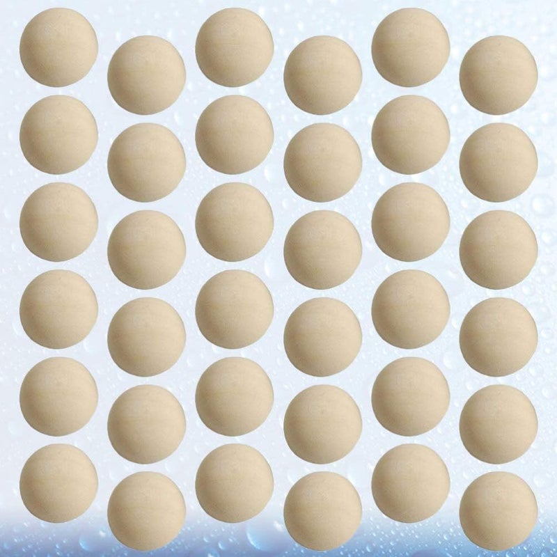 50pcs Unfinished Half Wooden Balls, Mini Hemisphere Split Wood Ball for DIY Projects, Kids Supplies, Light Yellow, 0.98 Inch (25mm) - Image 4