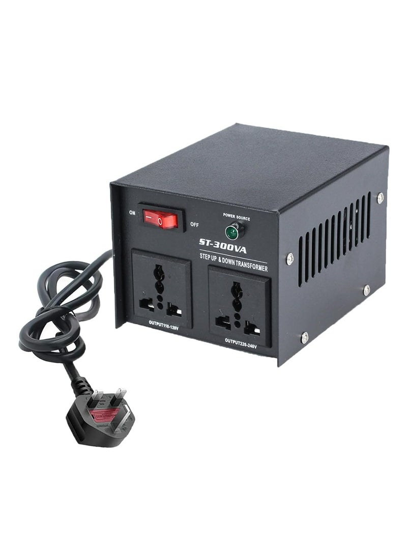Joyelink Voltage Converter Transformer 300W, 110-120V & 220-240V Power Converter, Boost/Buck Transformer with Resettable Circuit Breaker Protection, Universal Outlet, Compact Size - Image 1