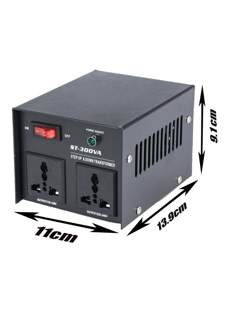 Joyelink Voltage Converter Transformer 300W, 110-120V & 220-240V Power Converter, Boost/Buck Transformer with Resettable Circuit Breaker Protection, Universal Outlet, Compact Size - Image 5