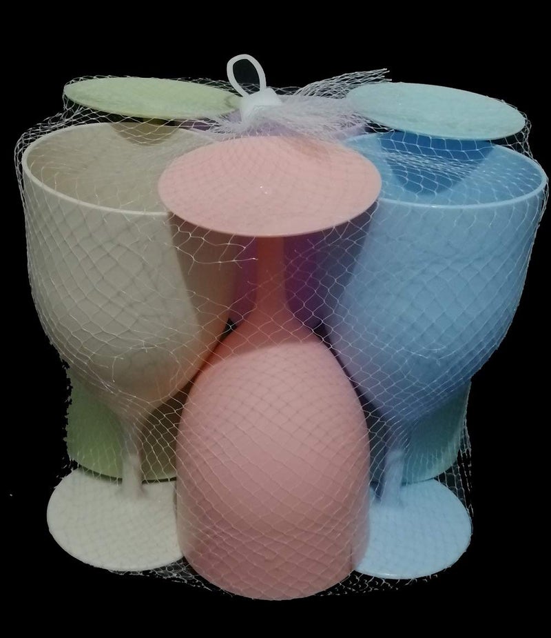 Kytaste Kytaste Colorful Fiber Goblet Wine Standing Cups Wine Bar Cocktail Glass Fiber Wine Glasses Drink Ware - Image 4