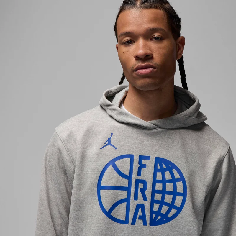 Nike Grey Men's France Training Basketball Fleece Hoodie for Men | Best Price UAE