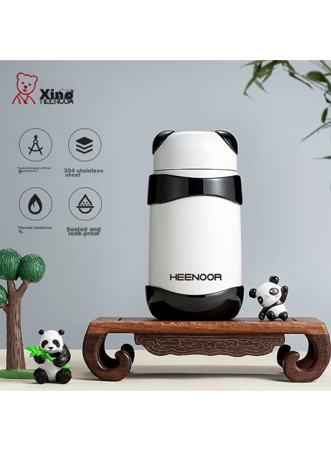 Heenoor Xino Panda Insulated Mug For Women, Cute Creative Water Bottle, Fashionable Portable Student Cup Xn-5759 Black 320ml - Image 2
