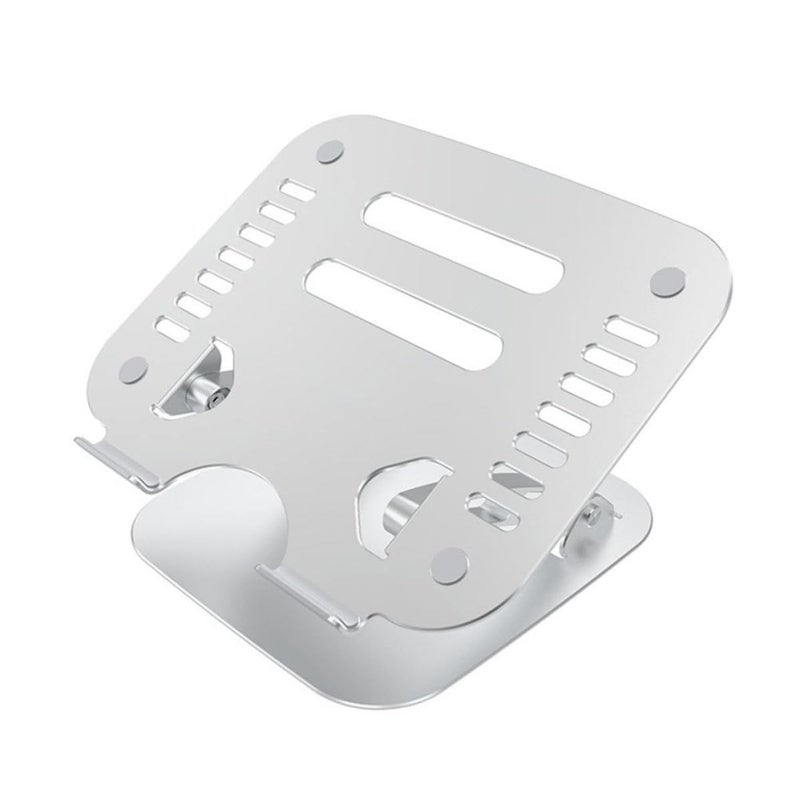 Aluminum Alloy Foldable Laptop Stand Adjustable Portable Cooling Riser Silver - Image 2