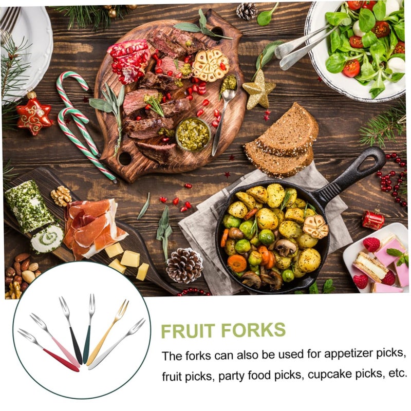 Stainless Steel Mini Fruit Forks 12 Pcs Appetizer Picks For Home And Restaurant - Image 4