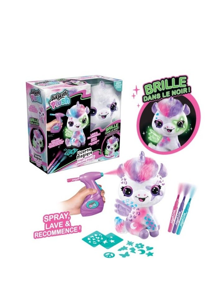 Canal Toys CANAL S4E - AIRBRUSH PLUSH MAGIC UNICORN GLOW IN THE DARK