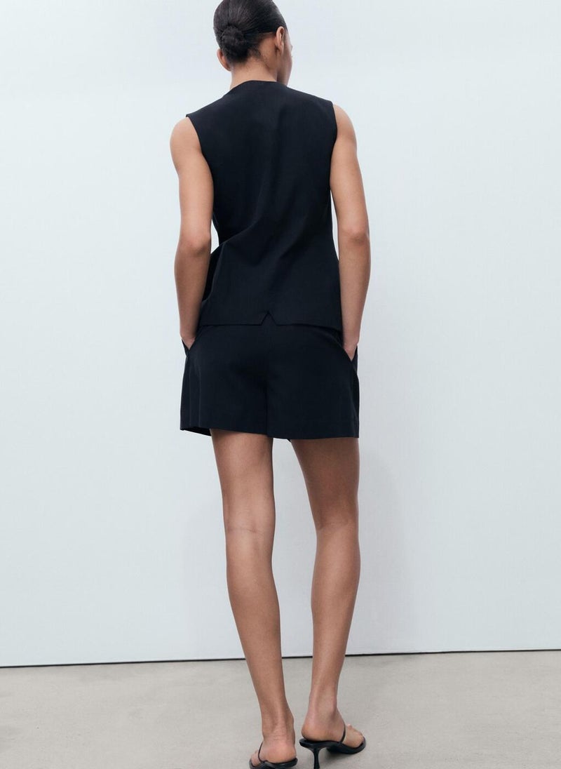 MANGO Pleated Suit Shorts  - Image 2