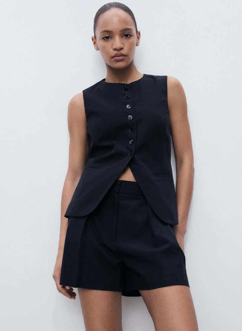 MANGO Pleated Suit Shorts  - Image 3