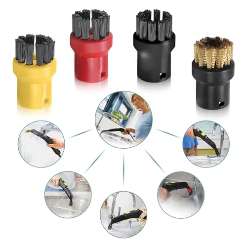 ilovelife Replacement Dust Remove Steam Cleaning Brush Small Round Brushes for Karcher SC1 SC2 SC3 SC4 SC5 SC7 CTK10 - Image 3
