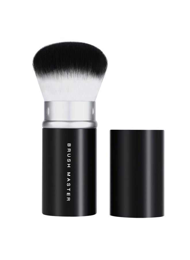 Brush Master Retractable Kabuki Makeup Brush for Blush, Bronzer, Foundation, Powder, Travel Face Cosmetic Brush - Image 1