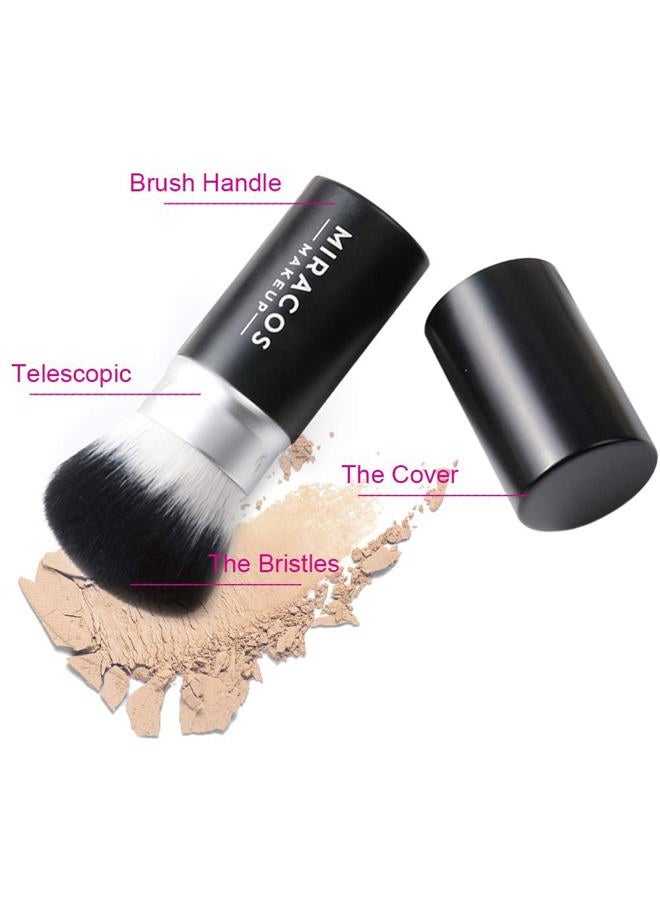 Brush Master Retractable Kabuki Makeup Brush for Blush, Bronzer, Foundation, Powder, Travel Face Cosmetic Brush - Image 5