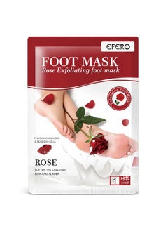 efero 3 Pieces Foot Peeling and Exfoliating Mask, Dead Skin Removing Sock - Olive, Lavender, Rose  - Image 3
