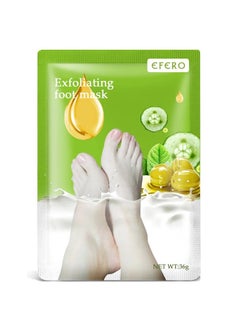 efero 3 Pieces Foot Peeling and Exfoliating Mask, Dead Skin Removing Sock - Olive, Lavender, Rose  - Image 2