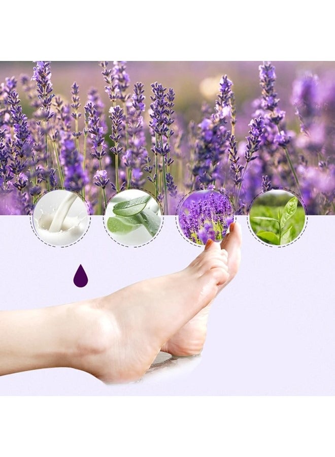 3 Pieces Foot Peeling and Exfoliating Mask, Dead Skin Removing Sock - Olive, Lavender, Rose