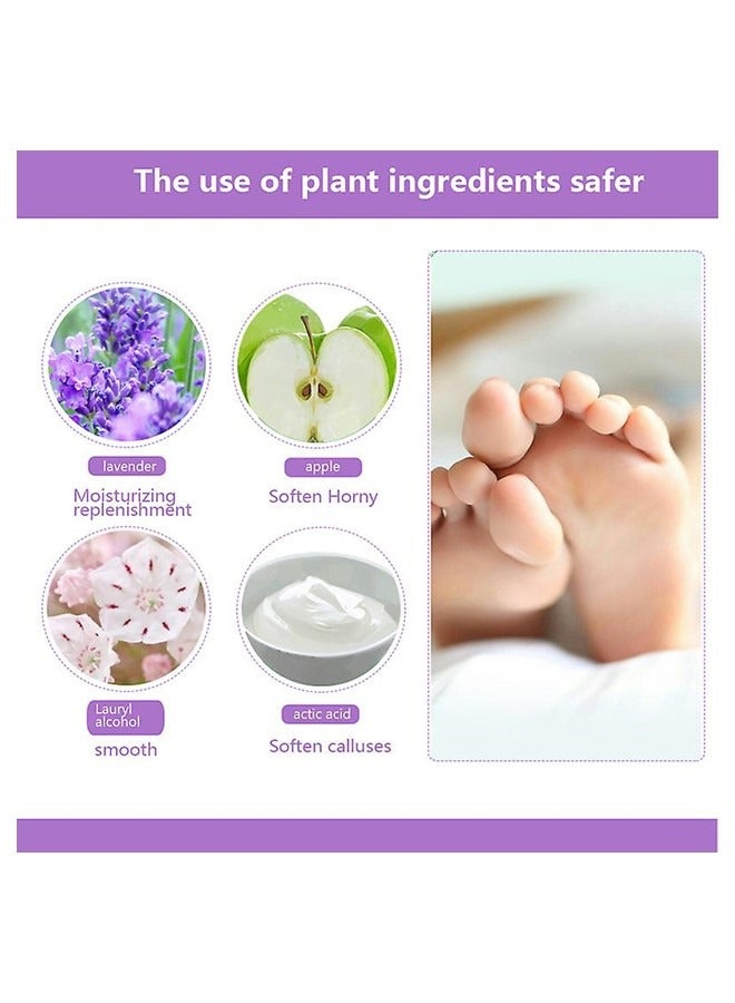 3 Pieces Foot Peeling and Exfoliating Mask, Dead Skin Removing Sock - Olive, Lavender, Rose