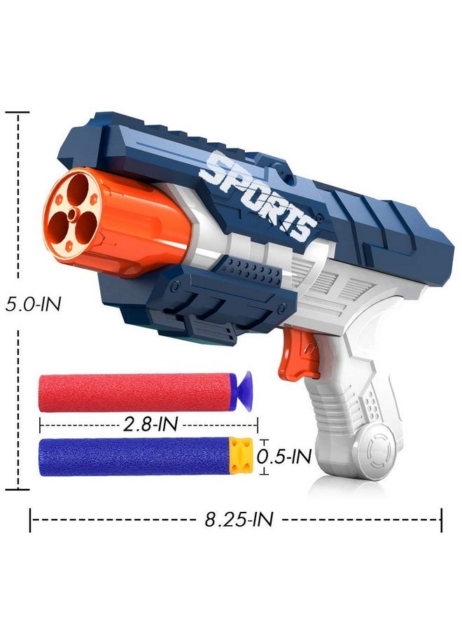 POKONBOY 4 Pack Blaster Guns Compatible With Nerf Guns Bullets, Toy Guns For Boys Girls With 80 Pack Foam Refill Darts, Hand Gun Toys For 6 7 8 Year Old Kids Christmas  - Image 1