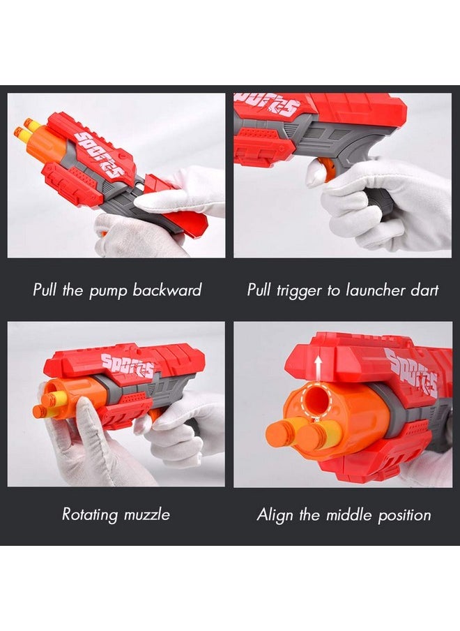 POKONBOY 4 Pack Blaster Guns Compatible With Nerf Guns Bullets, Toy Guns For Boys Girls With 80 Pack Foam Refill Darts, Hand Gun Toys For 6 7 8 Year Old Kids Christmas  - Image 2