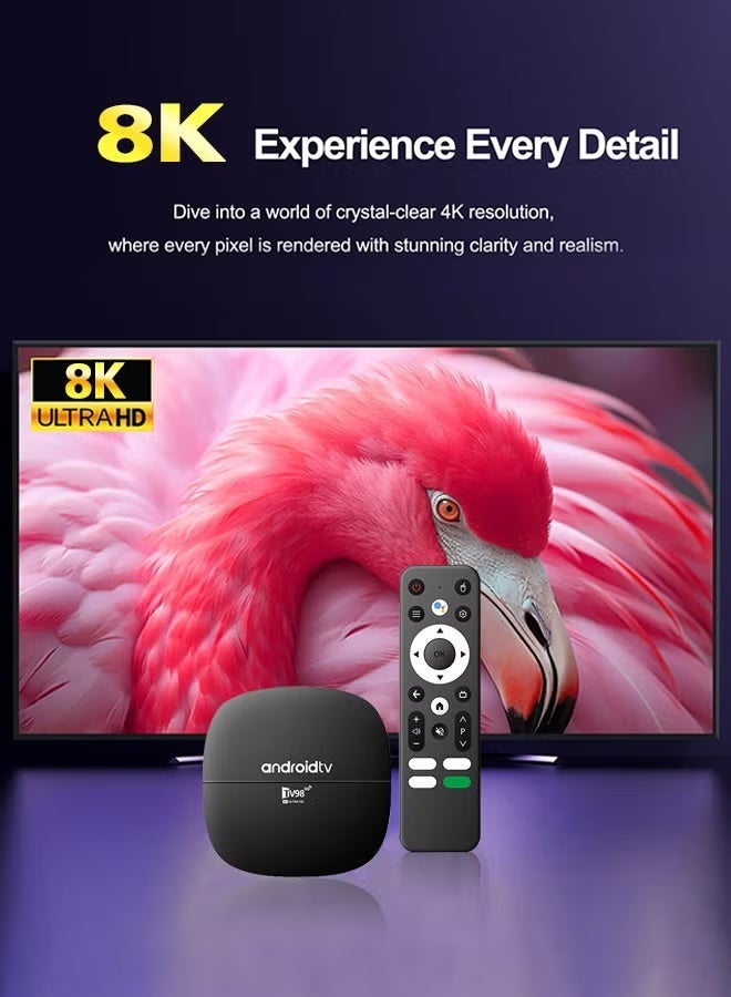 تلفزيون ATV Smart TV Box بنظام Android 13 مع معالج رباعي النواة Allwinner H313، دعم Wi-Fi مزدوج 2.4G/5G وتقنية Bluetooth، مشغل وسائط 8K HD، 2GB رام و16GB تخزين، مناسب للاستخدام اليومي وترفيه المنزل - Image 5