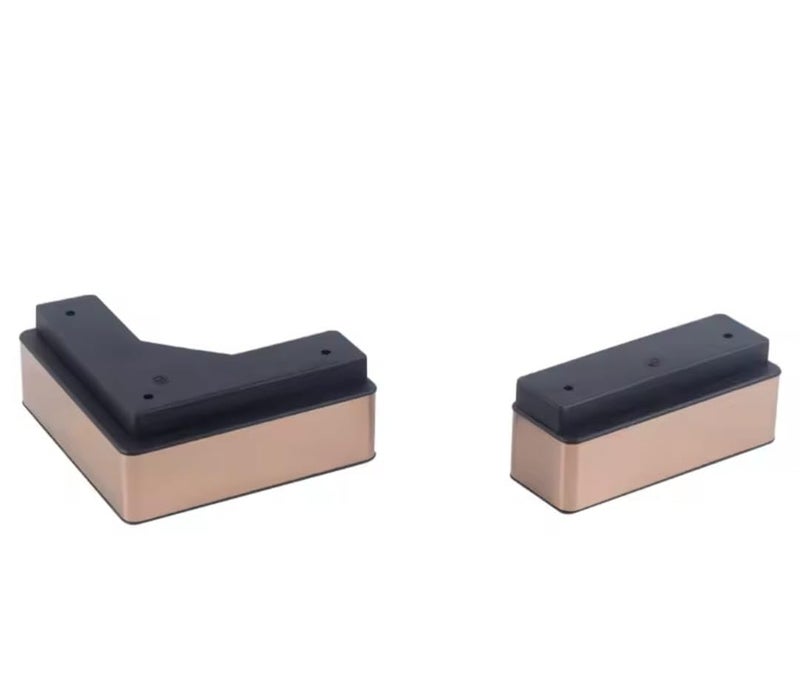 Zohra Hardware PVC Plastic Furniture Legs Latest Style Sofa Feet Strong Unique Design Unbreakable Plastic Corner Sofa Leg Height Increase Sofa Furnitures Leg 2 inch Height Gold  - Image 1