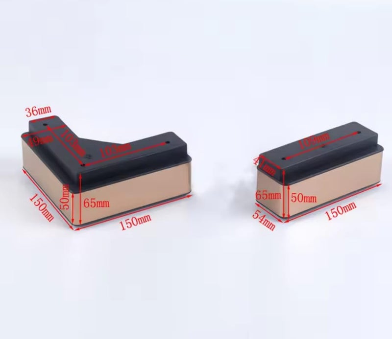 Zohra Hardware PVC Plastic Furniture Legs Latest Style Sofa Feet Strong Unique Design Unbreakable Plastic Corner Sofa Leg Height Increase Sofa Furnitures Leg 2 inch Height Gold  - Image 2