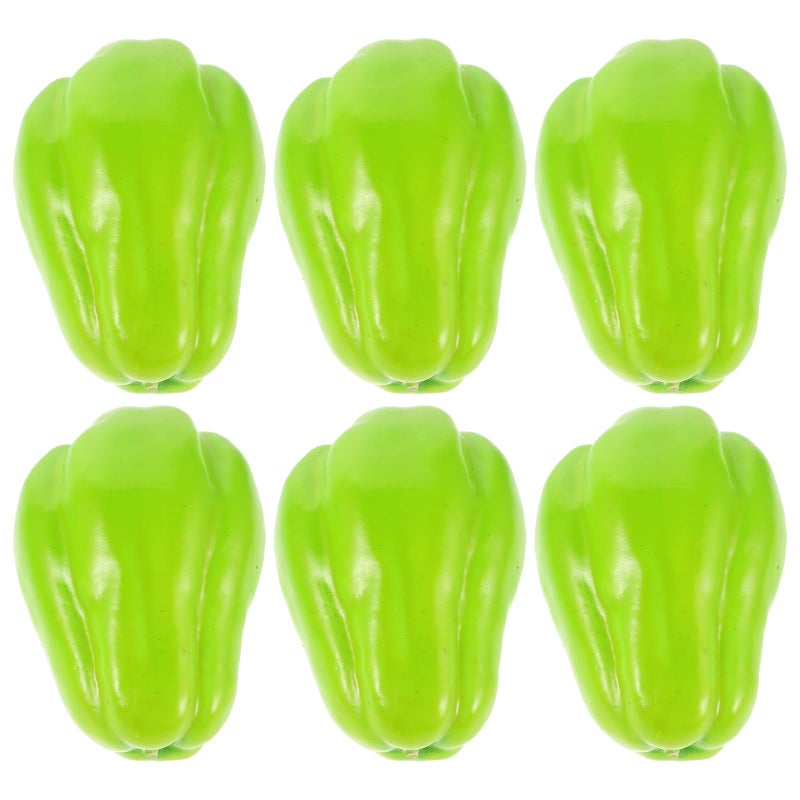 6 Lifelike Artificial Fruit Vegetable Models Kitchen Home Decor Photography Props - Image 2