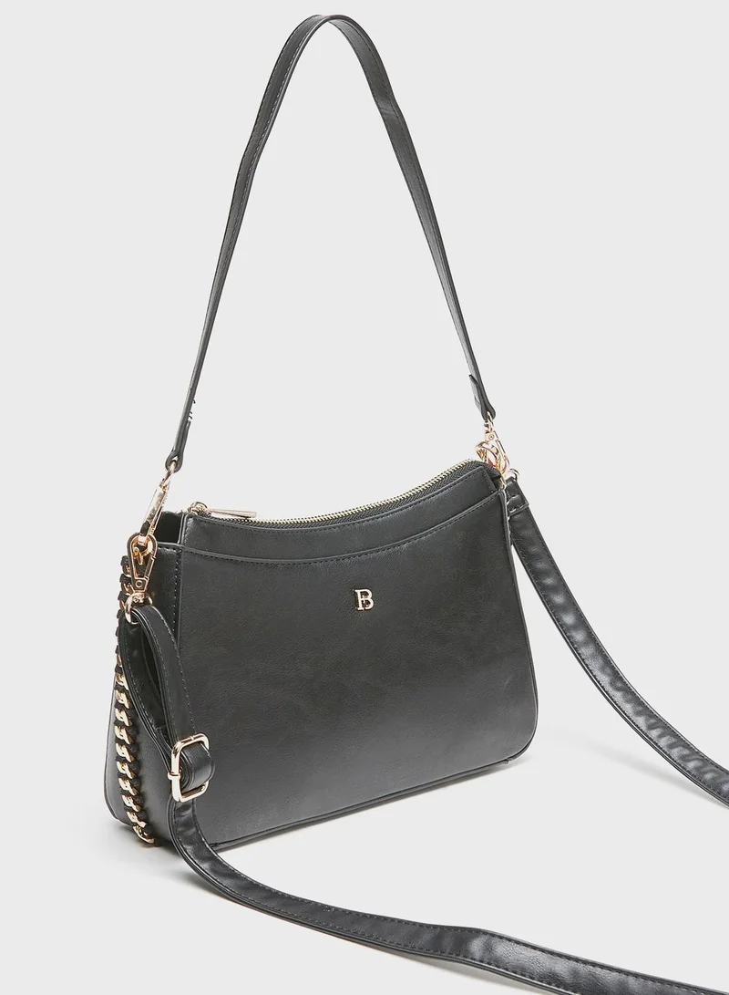 shoexpress Solid Shoulder Bag