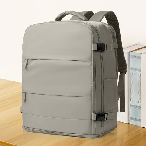 coowoz Large Travel Backpack Carry On for Women Man Waterproof Gym Backpacks with Laptop Compartment Mochila de Viaje Teacher Personal Item Backpack Rucksack Airplane Accessories Must HavesBrown - Image 3
