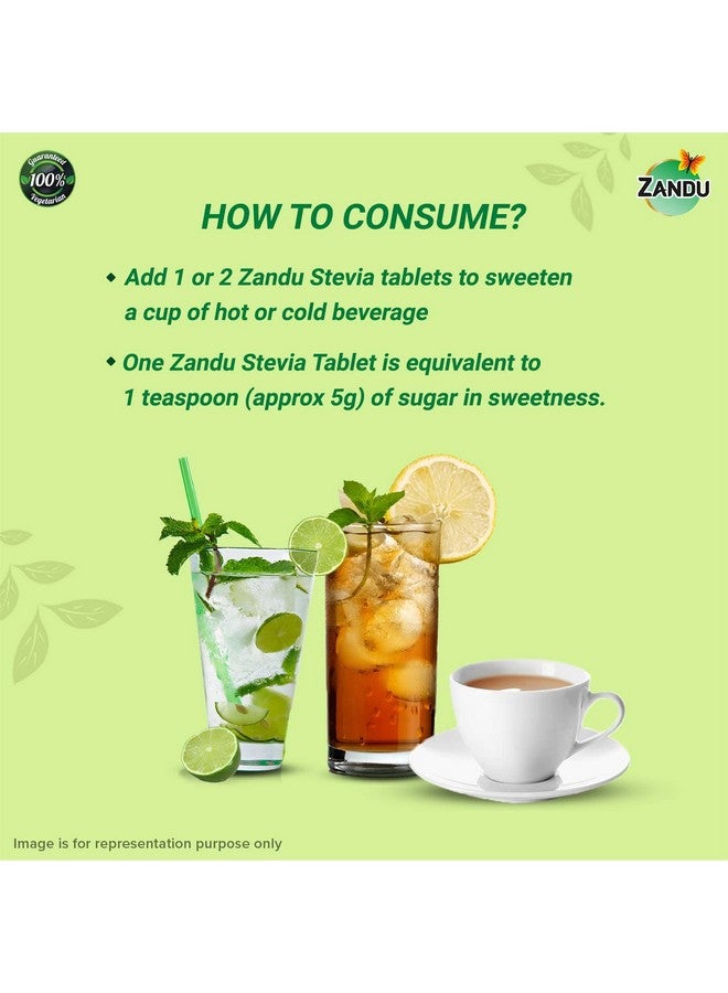 Zandu أقراص زاندو ستيفيا (ميثي تولسي) - بديل صحي للسكر | يساعد في الحفاظ على مستويات السكر الصحية والوزن الصحي (عبوة من 100 قرص) - Image 5