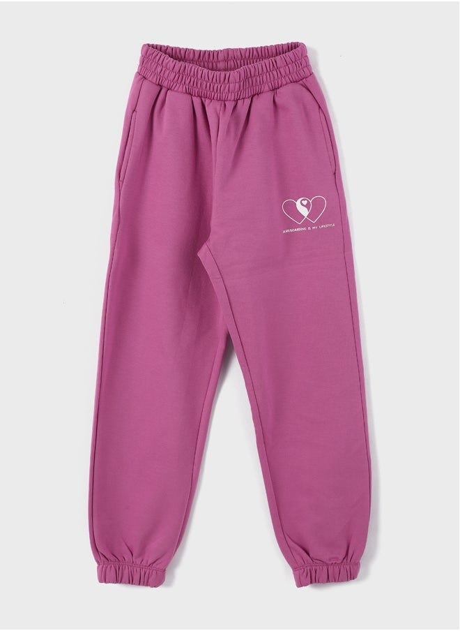 LC WAIKIKI Elastic Waist Printed Girl Jogger Sweatpants  - Image 1